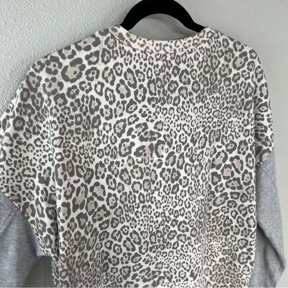 Rails Alice Mixed Grey Cheetah Print Cotton Blend Crewneck Sweatshirt Pullover - Picture 14 of 14